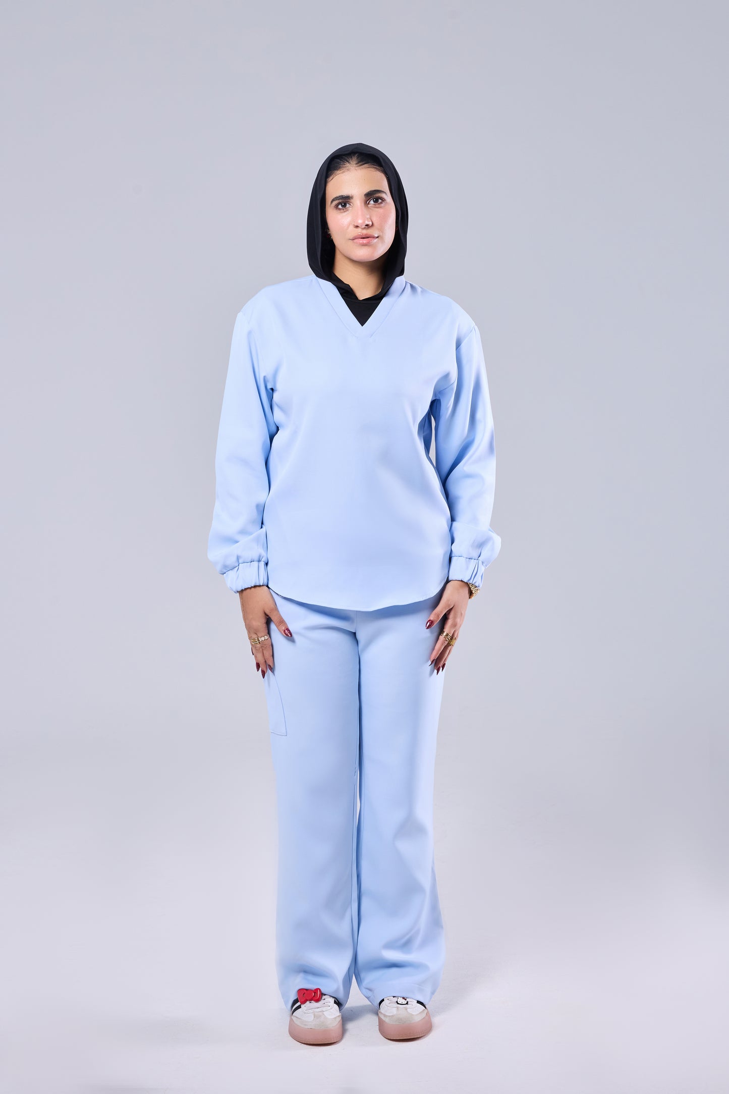 V NECK LONG SLEEVE SCRUB